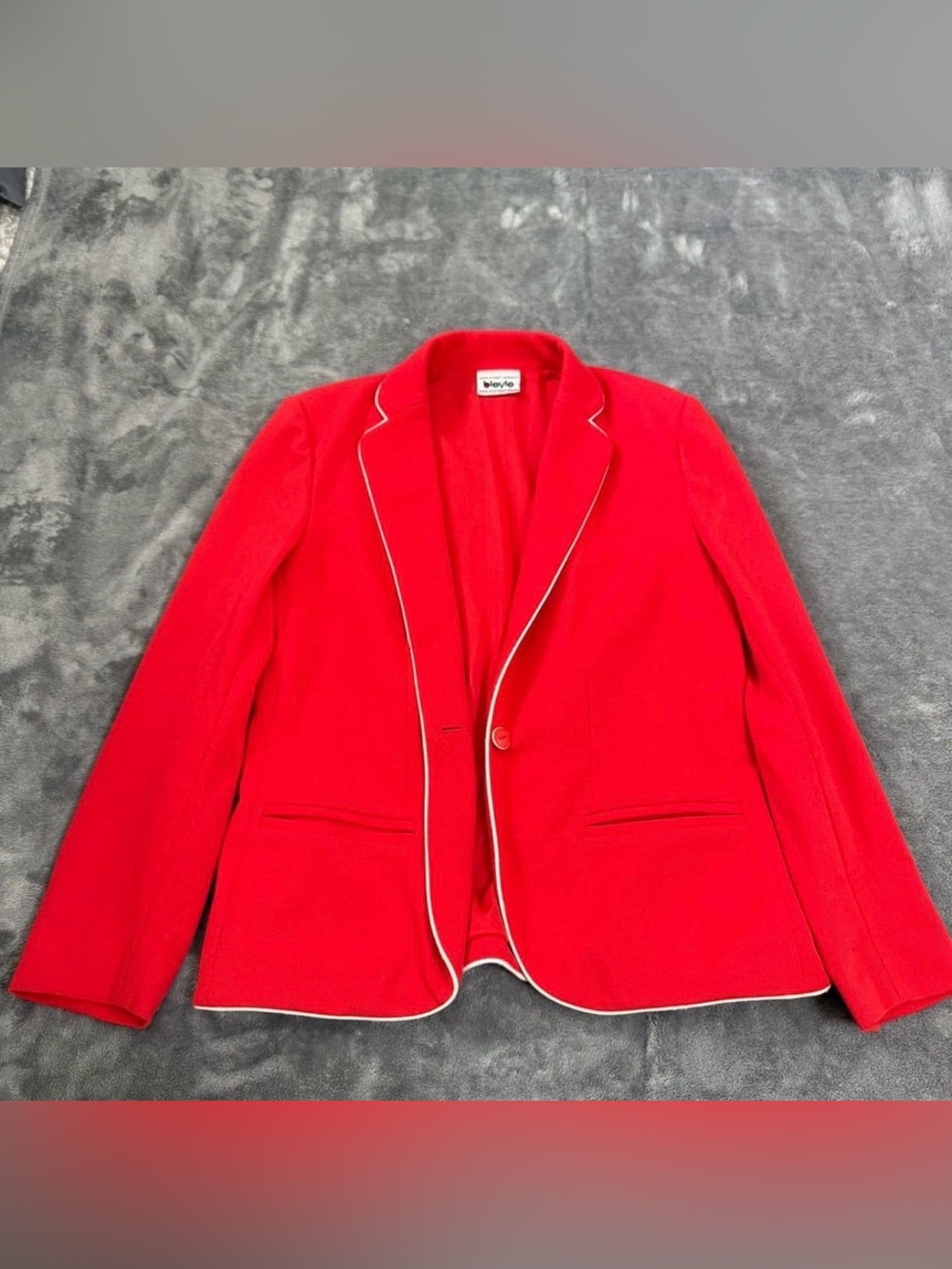 Vintage Bleyle Red Blazer with White Contrast Piping